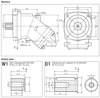 Silnik hydrauliczny tłoczkowy Hydro Leduc (objętość robocza: 80,4 cm³, maksymalna prędkość ciągła: 4500 min-1 /obr/min) 01538902