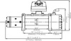 Wyciągarka Escape EVO 9500 lbs [4309 kg] EWX-QF z liną syntetyczną 12V (lina: 9,5mm szara dyneema 27m 9800kg +hak zdejmowany) 81879985