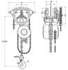 Wyciągarka łańcuchowa przejezdna (wysokość podnoszenia: 3m, szerokość belki: 82-125 mm, udźwig: 3,2 T) 22077029